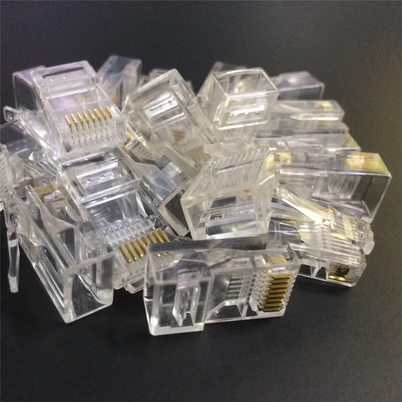 10 шт. Cat5 Cat5e сетевой разъем rj45 металлический Кабель модульный терминалы