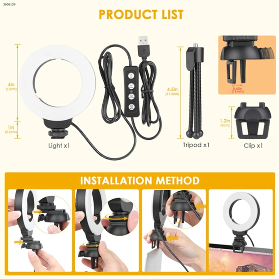 4 дюйма светодиодный кольцев