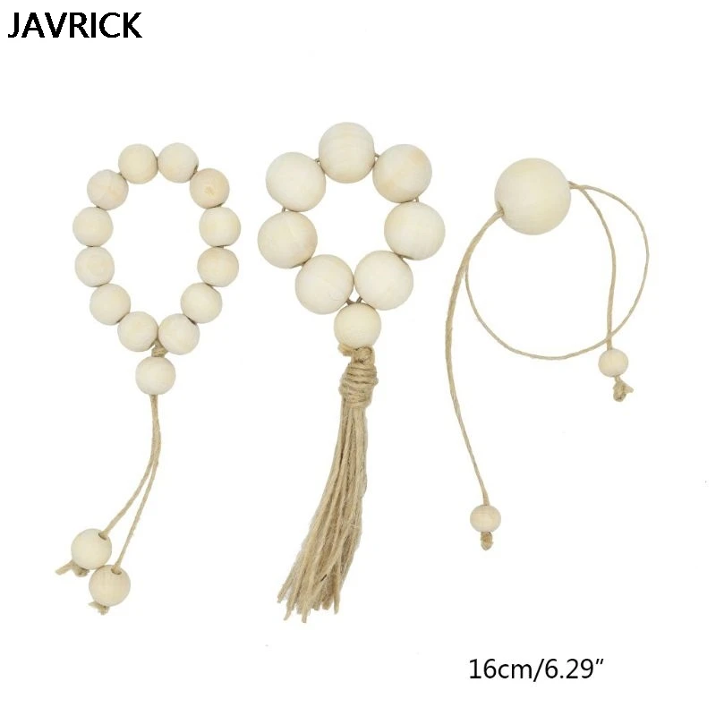 4 шт./компл. из деревянных бусин цветочная гирлянда с Ленточки загородный