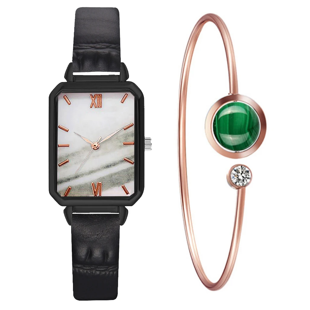 

Women Fashion Quartz Watch Bracelet Set Luxury Women Watches Simple Leather Dress Ladies Watch Relogio Mujer Dropshipping