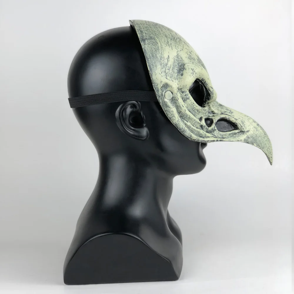 Карнавальная птица маска с клювом Косплей Животное Ворон панк половина лица