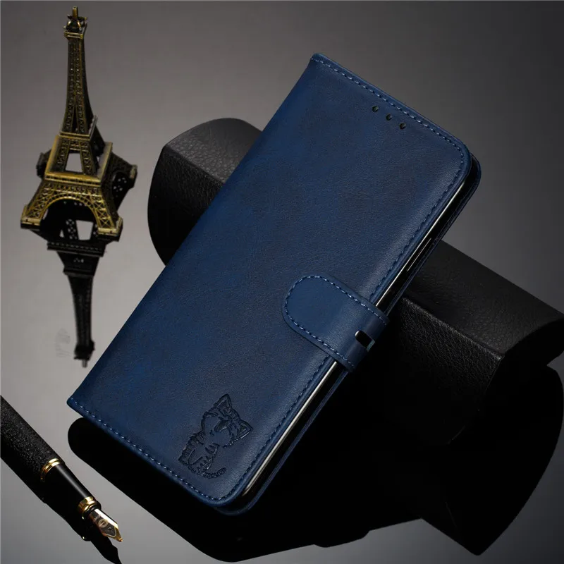 6 Xiaomi Redmi 7A чехол для Fundas Xiaomi Redmi 7 Чехол Redmi Note 7 Pro Чехол 3D рельефный кошелек с котами Флип кожаный футляр для телефона - Цвет: 6