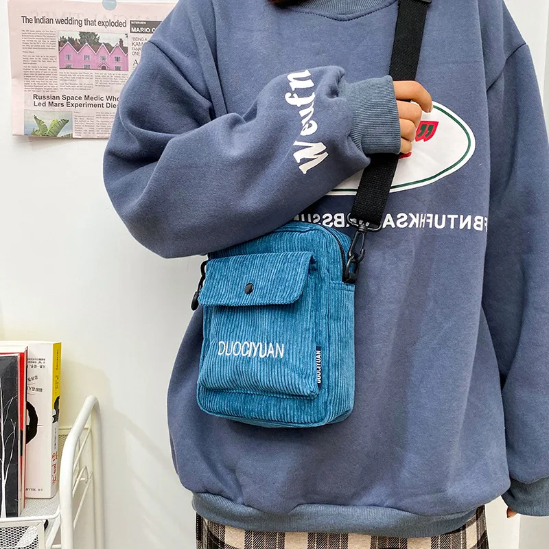 Blue Женские сумки, сумки через плечо, новинка, брендовая модная Вельветовая сумка-мессенджер, женские школьные сумки с буквами, сумки через плечо - Цвет: Blue