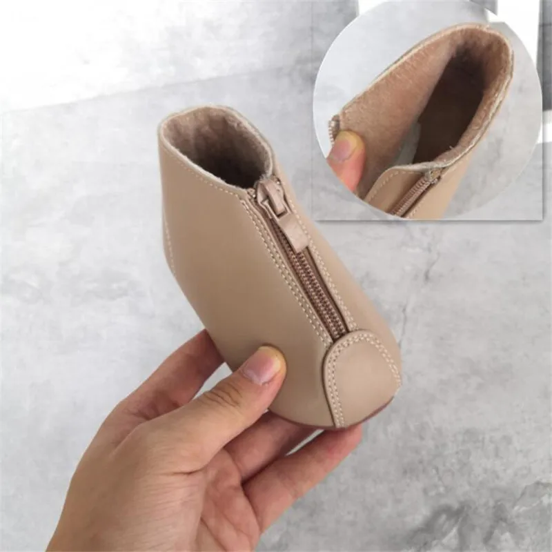 Ботинки-мартинсы для мальчиков и девочек черные или розовые однотонные простые