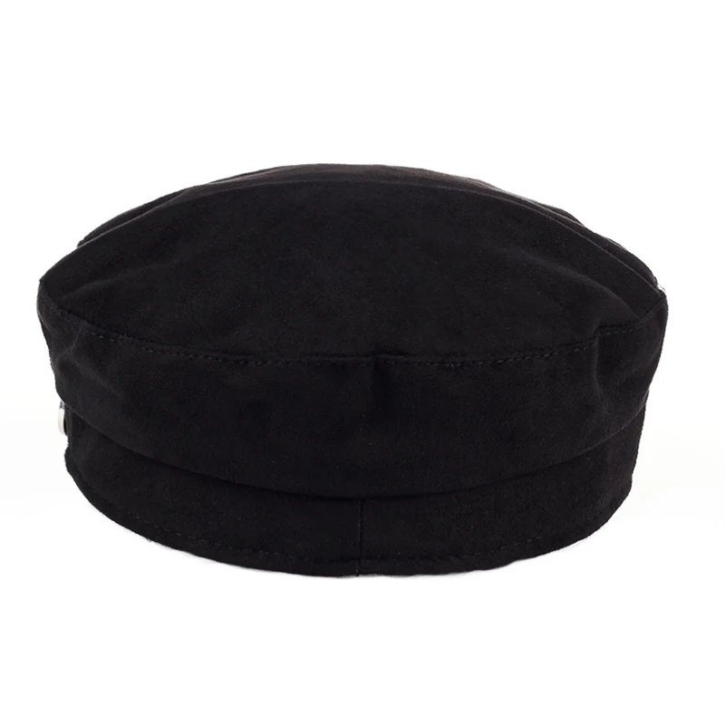 

Navy Cap Hat Female Winter Hats For Women Men Ladies Army Militar Hat wool Visor Black Cap Sailor Hat Bone Male
