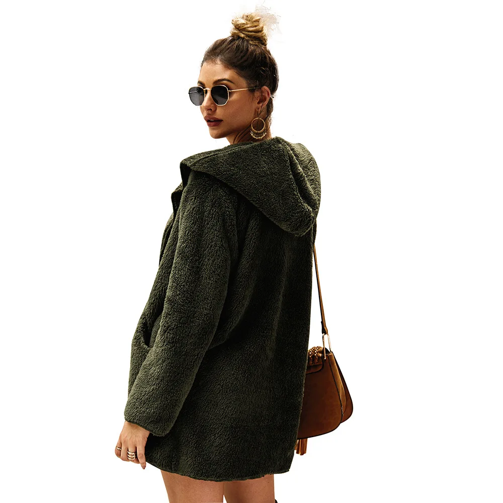 Женская куртка с капюшоном и длинным рукавом на молнии | одежда