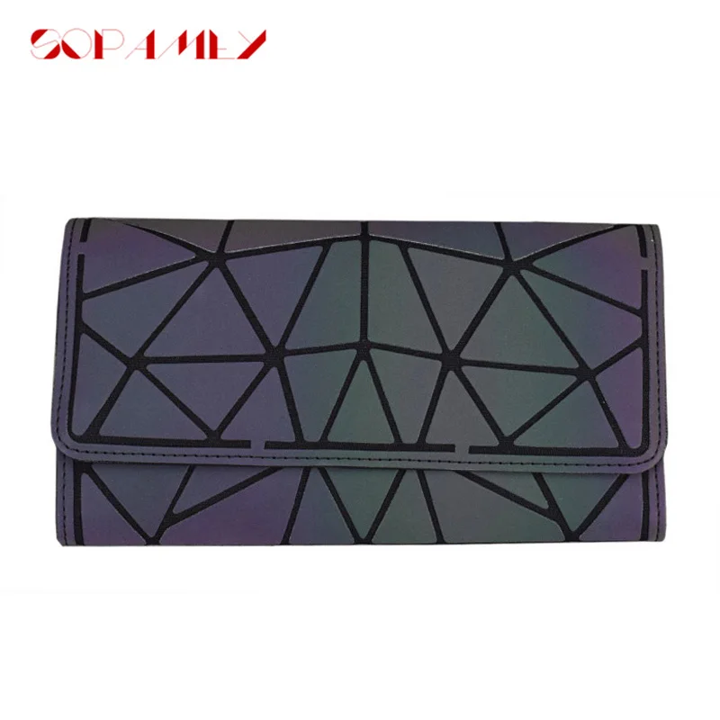 

Long Wallet Women Purses Fashion Geometric Luminous Wallet Purse Female Handbag Standard Wallets Clutch Money Bag Card Holder