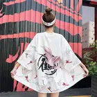 Женский кардиган в китайском стиле, кимоно в японском стиле с рукавом и журавлем, повседневное солнцезащитное пальто в гонконгском стиле, y2k