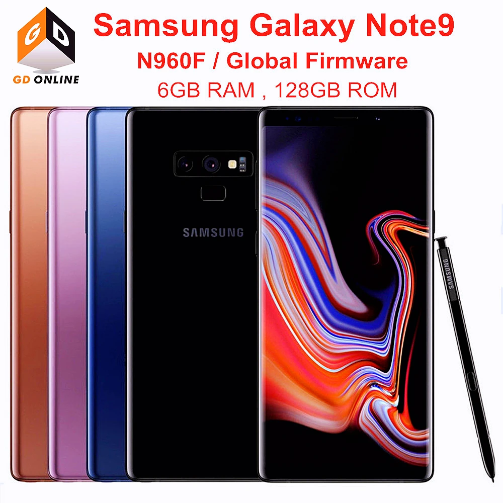 Samsung Galaxy Note9 Note 9 N960F глобальная версия 128 ГБ Встроенная память 6 ГБ ОЗУ 6,4 дюйм NFC Exynos оригинальный мобильный телефон 4G LTE Octa Core сотовый телефон
