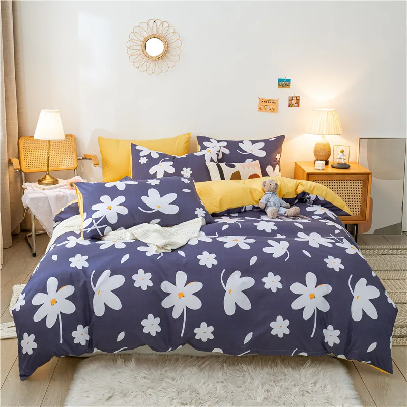 

Hot Sale Chanson Bedding Cotton Printed Pillowcase Quilt Cover Bed Sheet Queen Size Bed King Size Bed Four-Piece Set