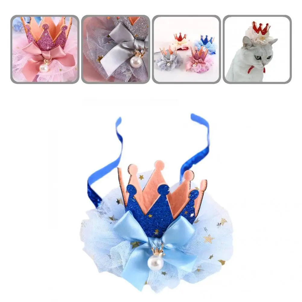 

Dress-up Three-dimensional Pet Princess Lace Crown Headdress for Festival