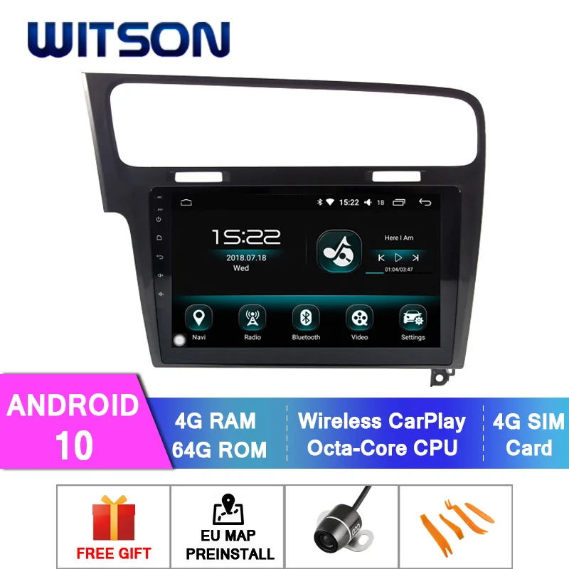 WITSON Android 10 0 4 + 64 Гб 2 &quotавтомобильный DVD GPS для VOLKSWAGEN GOLF 7 (серый) автомобильный аудио