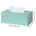 Современная офисная прямоугольная мраморная коробка для салфеток из искусственной кожи Диспенсер Чехол держатель для салфеток домашний декор офисные принадлежности мятно-зеленый