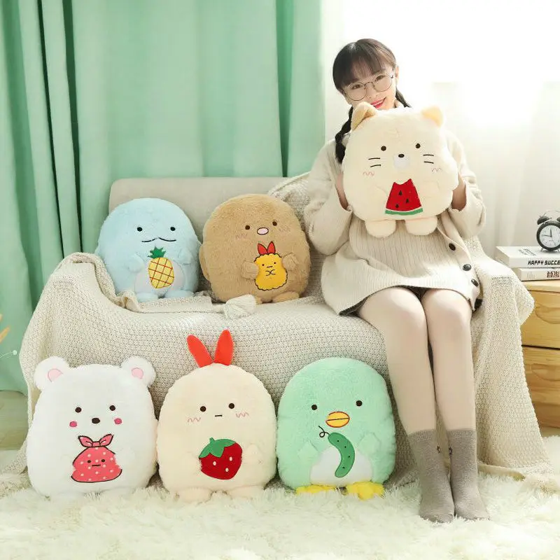 Японская плюшевая игрушка в стиле аниме Пингвин полярный медведь грелка для рук