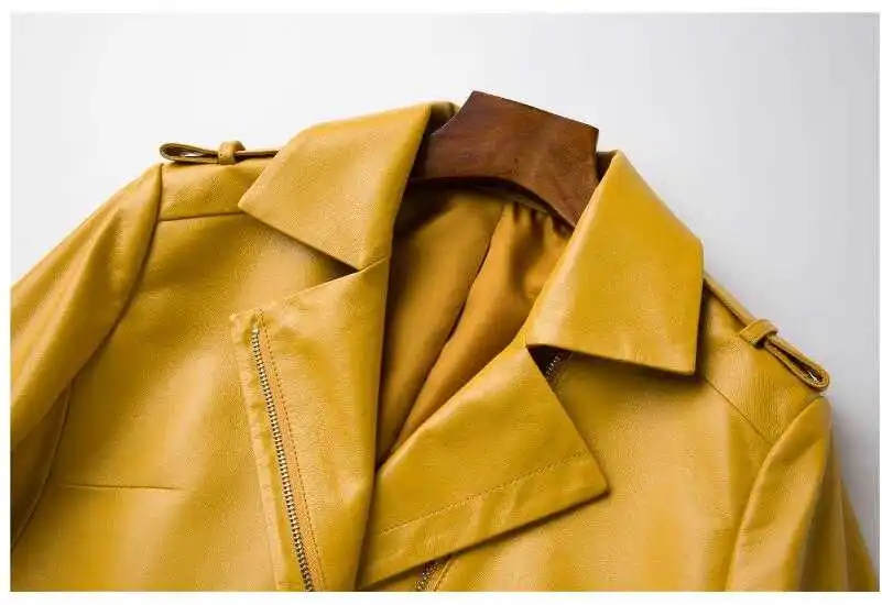 Натуральная кожа женское пальто в повседневном стиле из новой 100% натуральной