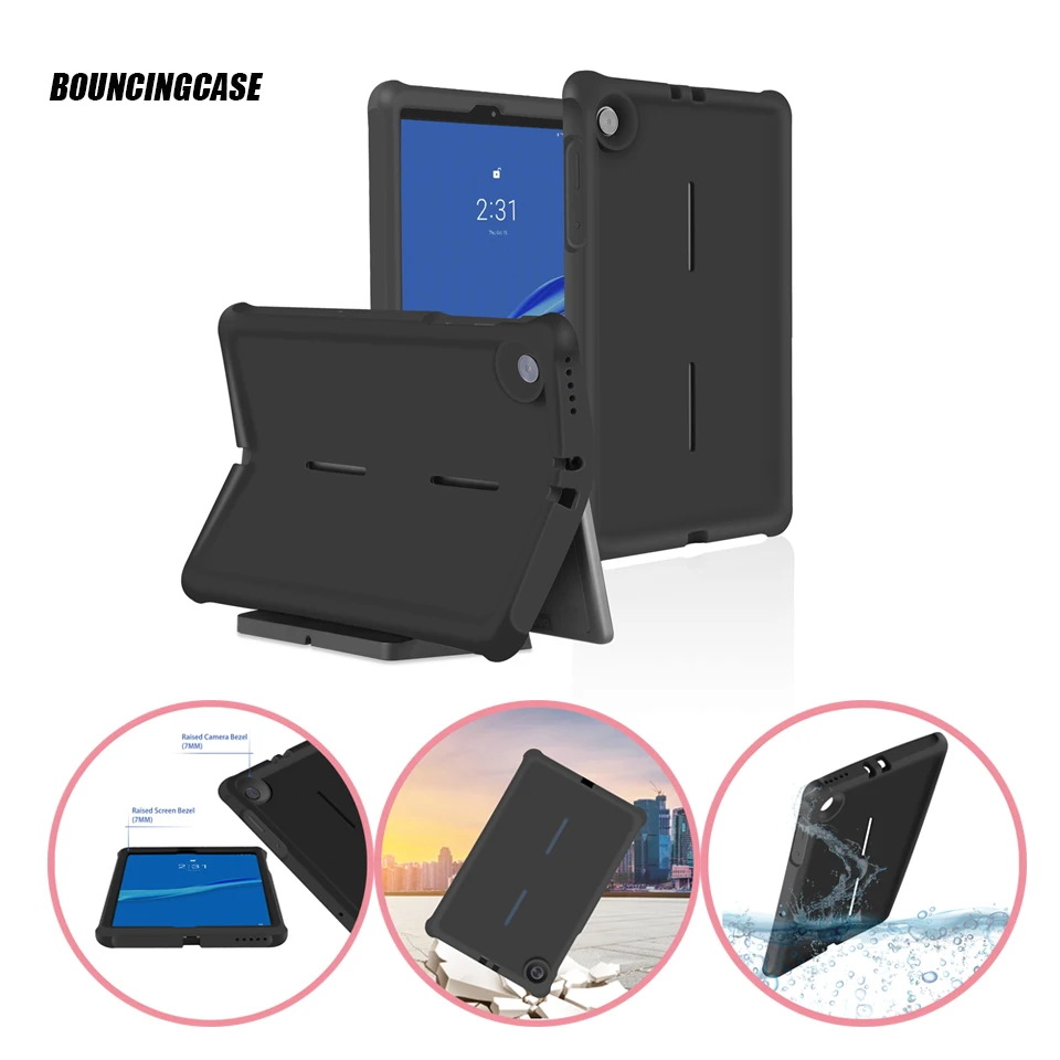 

For Lenovo Tab M10 FHD PLus Case 10.3'' TB-606F/X/M Tablet Silicone Cover Foldable Kid Safe Shockproof Durable Shell Business