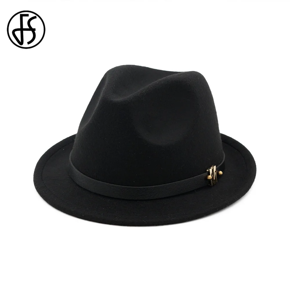 Фетровая шляпа в стиле джаз FS шерстяная фетровая для мужчин и женщин винтажная