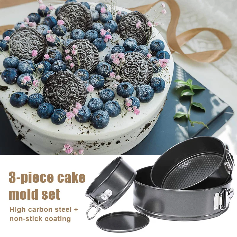 3 шт 4/7/9 дюйма антипригарная круглая форма для кекса набор герметичная посуда