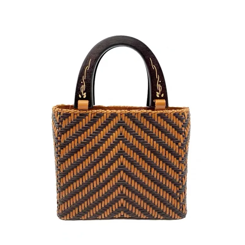 

Винтажная Вязаная Дизайнерская Женская сумка из натуральной воловьей кожи, Дамский кошелек с откидной крышкой, дамская сумочка с ручками сверху