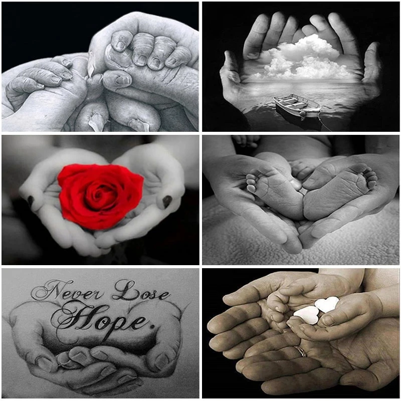 

Parents&baby Hand Diamond Painting Diy 5D Embroidery Full Round/square Drill Rhinestone Picture Cross Stitch Set Home Decor Gift