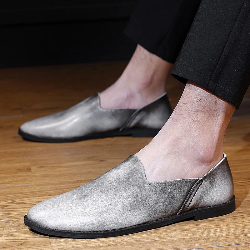 

Genuine Leather Men Casual Shoes outdoor breathable Fashion Men Shoes Men Loafers Moccasins Slip on Men Flats Male Driving Shoes