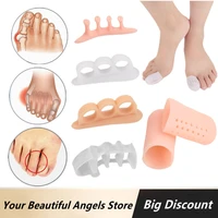 durable useful unisex anti slip shock absorbing insoles toe separator hallux valgus corrector toes toe protector cover cap