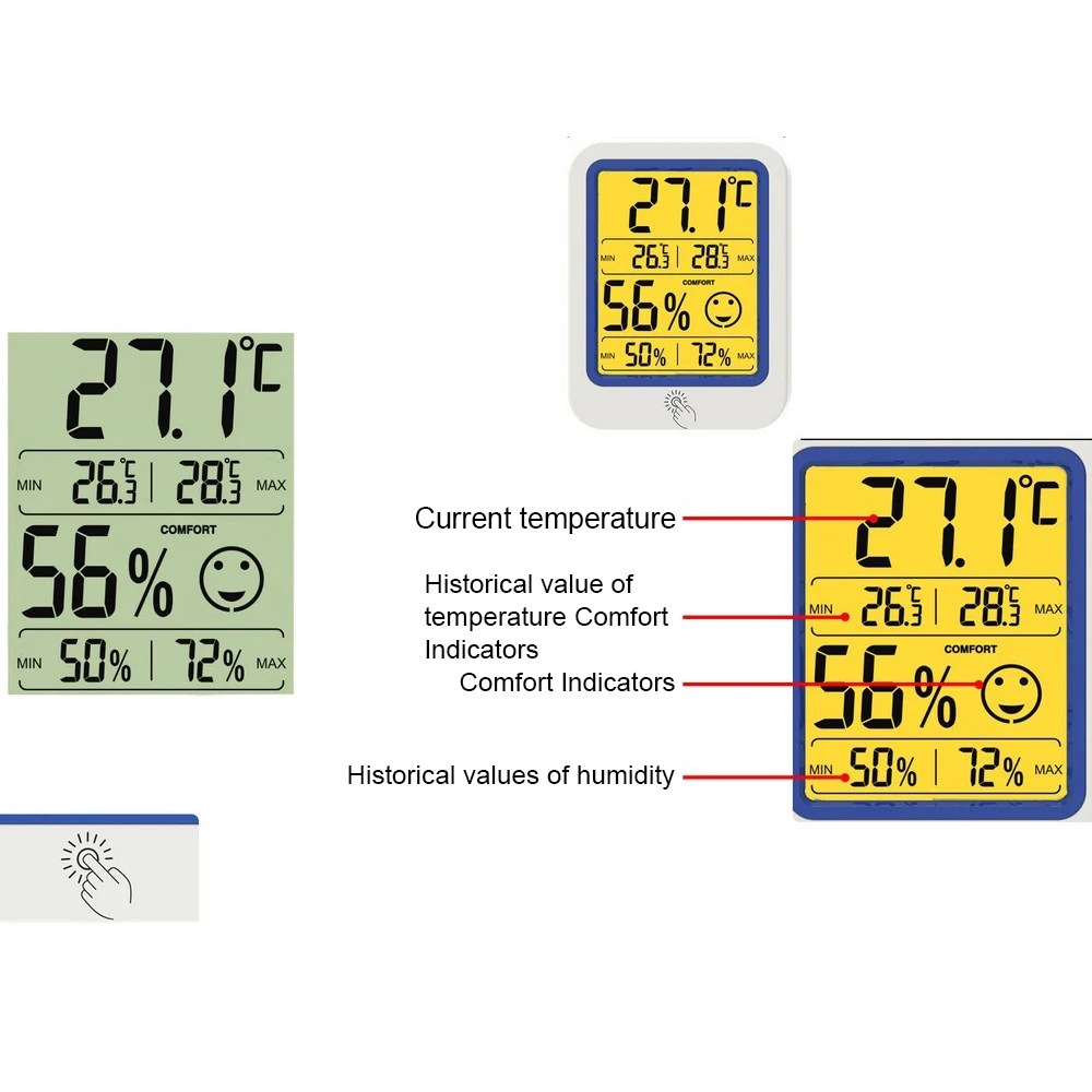 lcd electronic digital temperature humidity measuring meter thermometer hygrometer backlight home indoor weather station free global shipping
