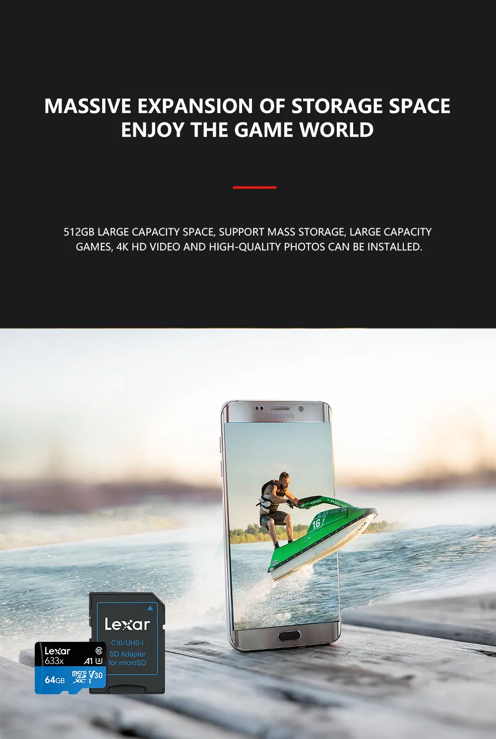Lexar 633x Micro SD карта 1 ТБ 32GB 64GB 128GB 256GB Micro sd Class 10 cartao de memoria tf карта для мобильного телефона