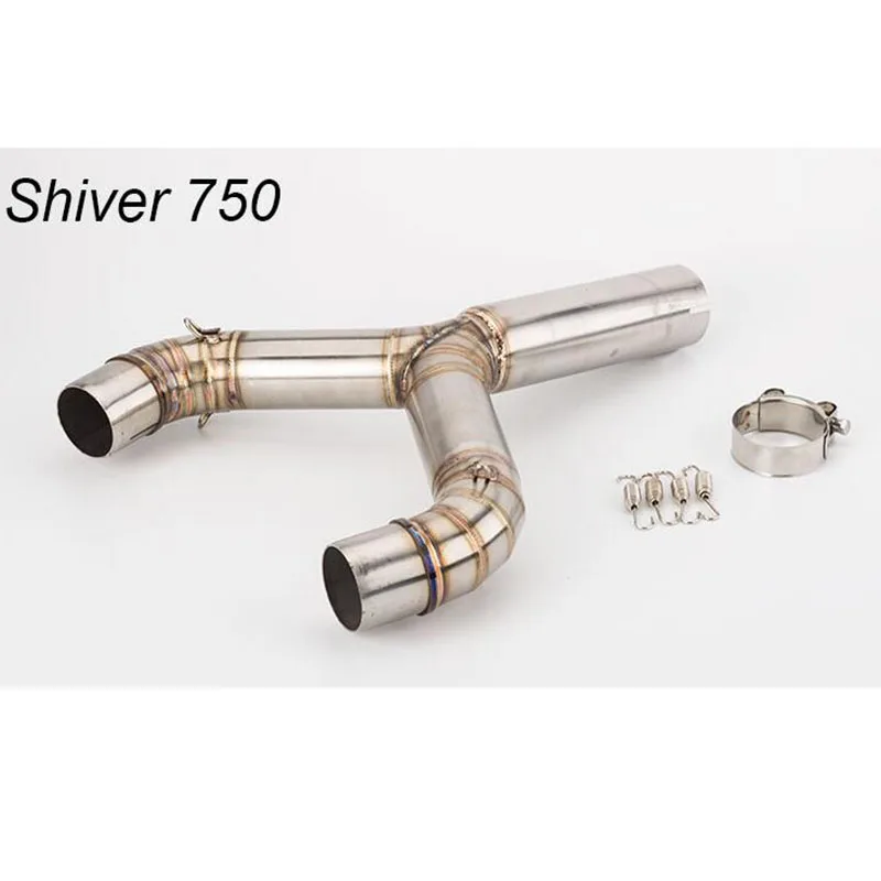 

Для SHIVER 750 2010 до 2016, 750 / GT SHIVER 750GT побег скольжения на мотоцикл выхлопной глушитель выхлопной трубы среднего звена трубы середине трубки