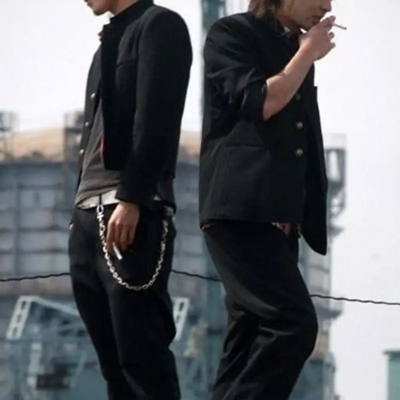 Модные брюки цепь панк ретро новая мужская и женская форма лезвия Талия