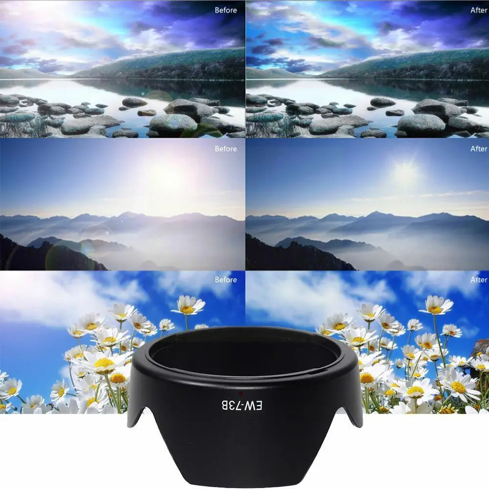 

Black Camera Lens Hood Ew-73b 18-135 Lens Dedicated Reversible Camera Hood Type Bayonet High Quality H7r4