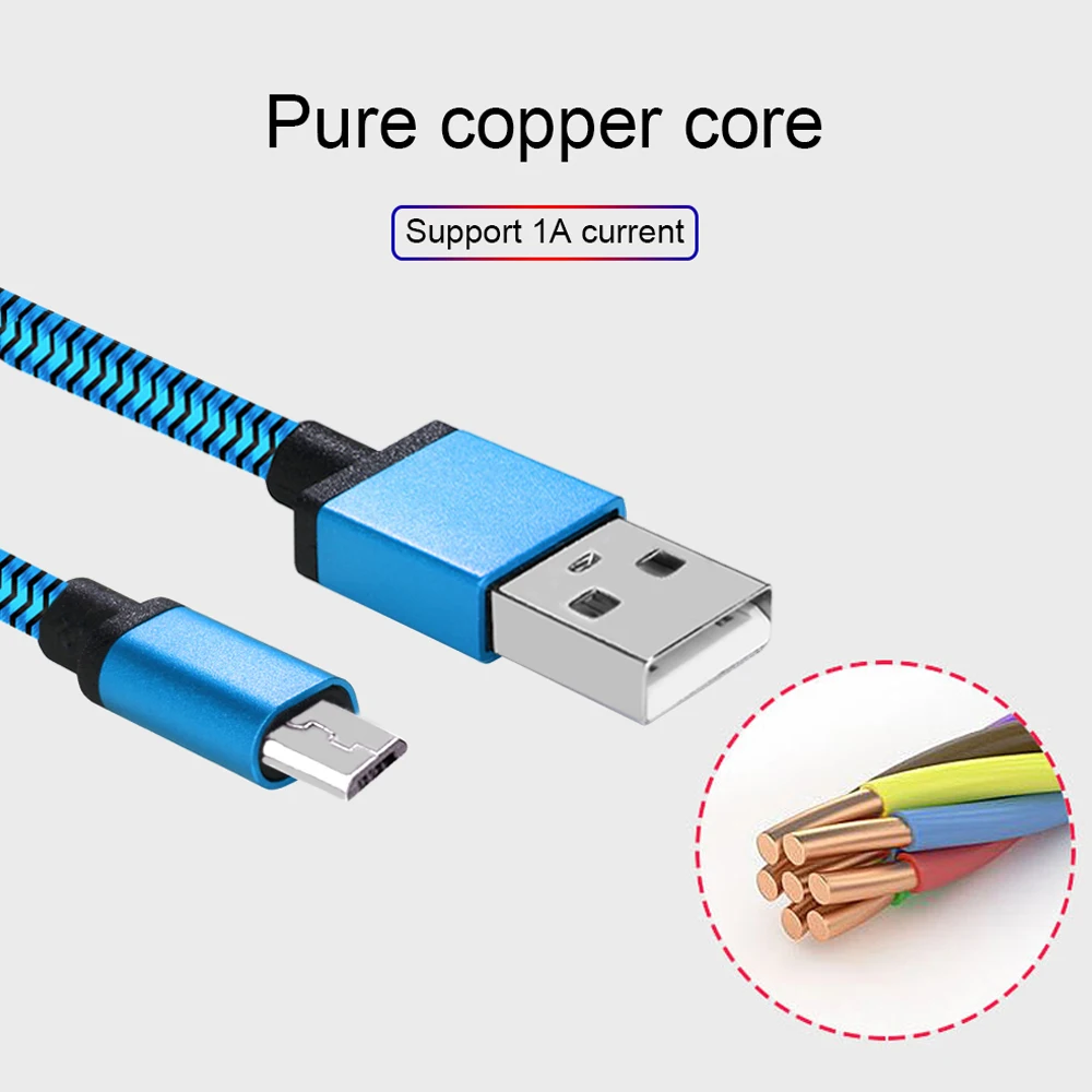 1 м 2 м микро USB Android мобильный телефон usb кабель для зарядки для samsung Белый Оранжевый кабель быстрой зарядки 1A 1.7A для Xiaomi
