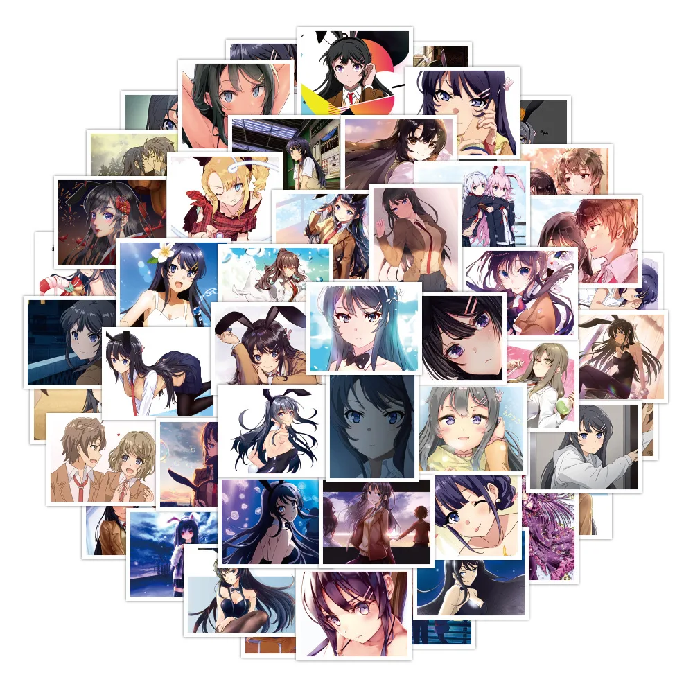 

10 / 30 / 50pcs Japanese Anime Rabbit Girl Graffiti Personality DIY Suitcase Mobile Phone Case Toy Sticker Wholesale