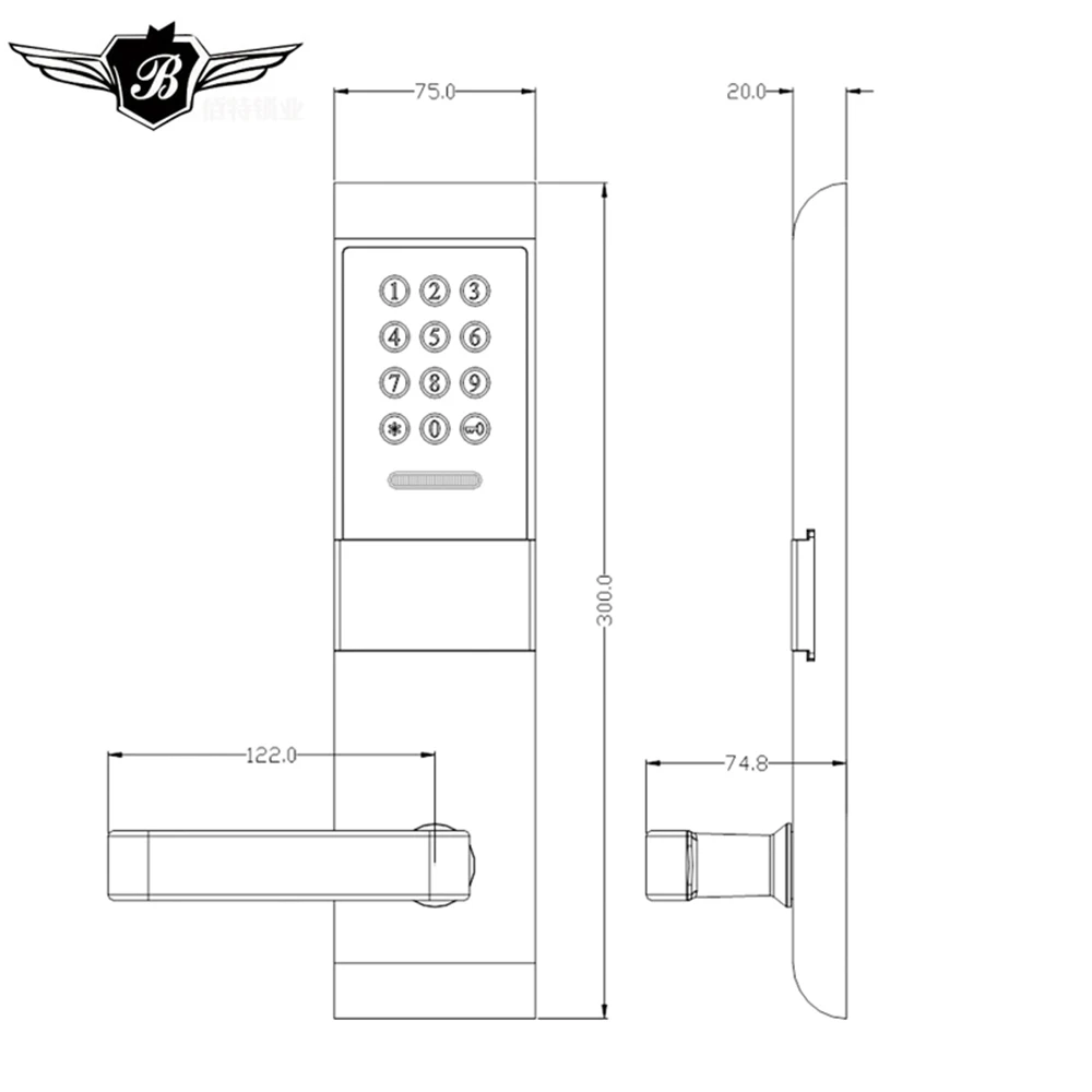 Интеллектуальный электронный БЕСКЛЮЧЕВОЙ Pin код безопасный замок RFID карта