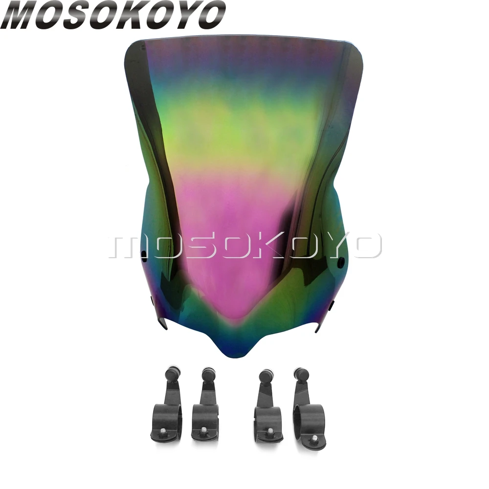 Iridium Black Clamp Мотоцикл лобовое стекло темный дым ветер экран ПК экран для Suzuki Boulevard M109R M109R2 M50 M90 Boss Limited 2006- дефлектор - Цвет: Iridium Black Clamp