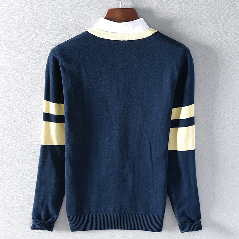 Pull Homme Модный корейский стиль Тонкий свитер для мужчин высокого качества из