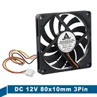 1 шт. Gdstime DC 12 В 3 контакта 80 мм 8 см 80x80x10 мм PC бесщеточный чехол охлаждающий кулер вентилятор 8010s 80 мм * 10 мм вентилятор охлаждения процессора ноутбука