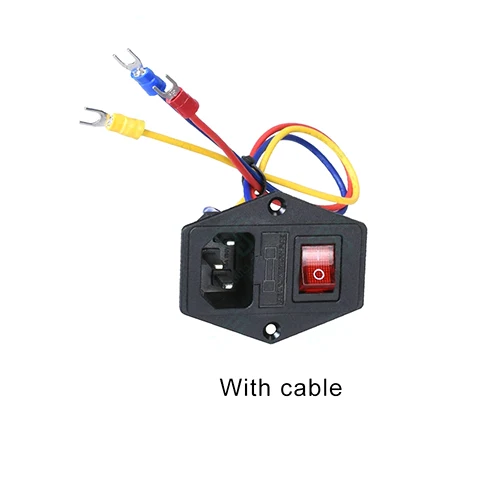 

Электрическая розетка переменного тока IEC320 C14, 3 контаксветодиодный, красный светодиод, 220 В, клавишный выключатель, 15 А, предохранитель, женский и мужской разъем, двойное крепление для розетки