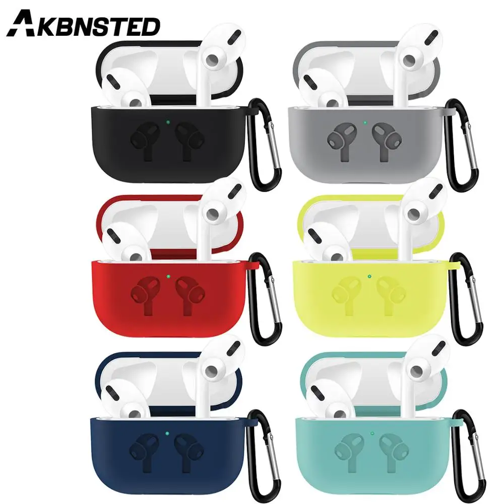 AKBNSTED силиконовый защитный чехол для наушников Apple Airpods Pro беспроводные Bluetooth