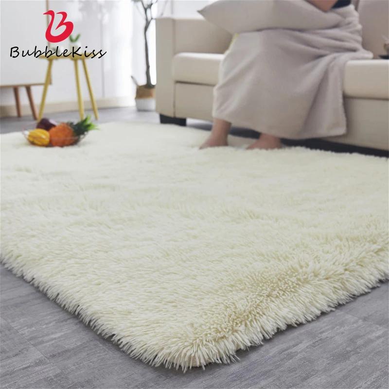 Пузырьковый поцелуй меховые толстые ковры для спальни ворсистые коврики длинные