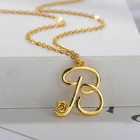 capital letter initial necklace for women stainless steel a z alphabet pendant necklace jewelry christmas gift chains
