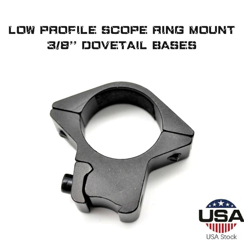

2 Pcs Low Profile Scope Ring Mount for 3/8'' Dovetail bases Rail