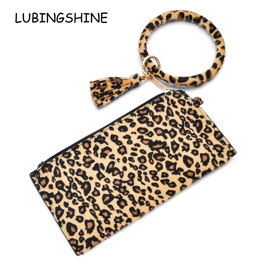 Брелок-браслет с ремешком на запястье брелок для ключей большой круглый кожаный