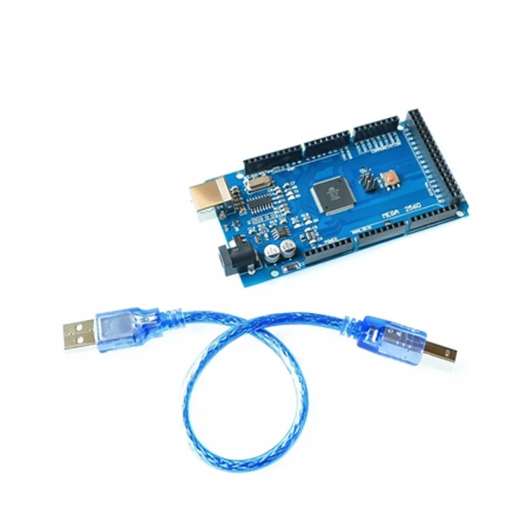 Плата MEGA2560 Mega 2560 R3 REV3 Φ CH340G AVR на USB кабеле совместимом с arduino макетная