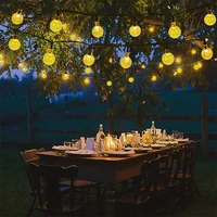 crystal ball solar light waterproof garden led string lights fairy lights for christmas party outdoor holiday decoration