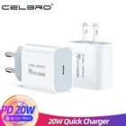 20 Вт с разъемом USB Type-C зарядное устройство для iPhone 12 Pro Max Мини Quick Charge 3,0 QC PD USBC USB-C Быстрая зарядка дорожное настенное зарядное устройство EUUSUK