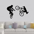 Наклейка на стену, Виниловая наклейка, Переводные картинки, велосипед BMX, прыжки в свободном стиле, прыжки, съемный спортивный плакат для спальни WL1504