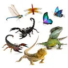 Виниловые 3D-Наклейки для автомобиля, виниловые наклейки с изображением животных на окна, грузовика, мотоцикла, ящерицы, бабочки, паук-Скорпион, автомобильные наклейки, аксессуары из ПВХ