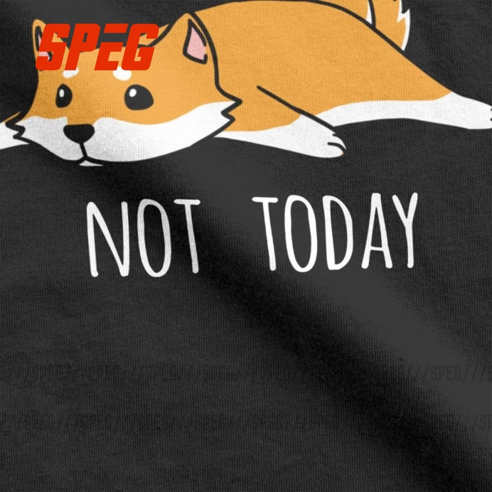 Футболка мужская с забавным надписью Not Today Shiba Inu Dog топ коротким рукавом в стиле