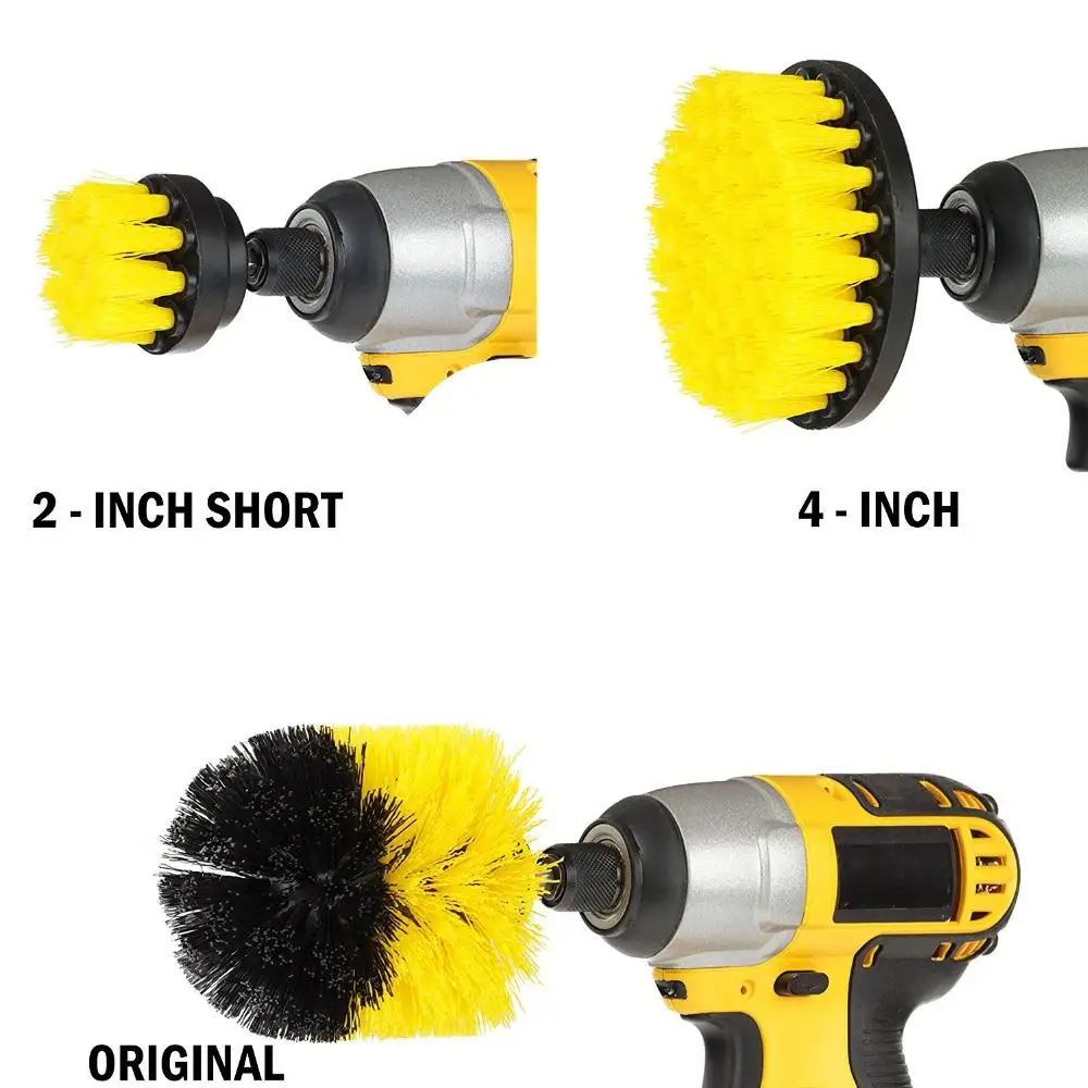 

5Pcs Electric Scrubber Kit for Bathroom Drill Brush Wireless Connection Kit Electric Toilet Brush Electric Cleaning Brush